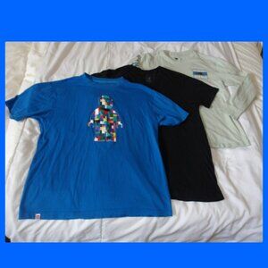 3 Piece Shirt Set - Lego - M Maui and Sons Long Sleeve - M Polo Black V Neck - M